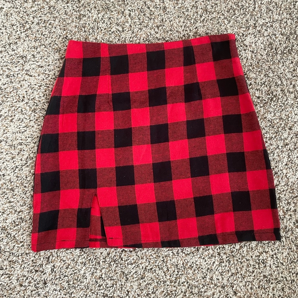 Buffalo Plaid Mini Skirt